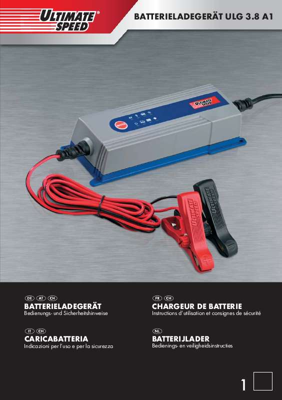 Notice ULTIMATE SPEED ULG 3.8 A1 BATTERY CHARGER Trouver une solution